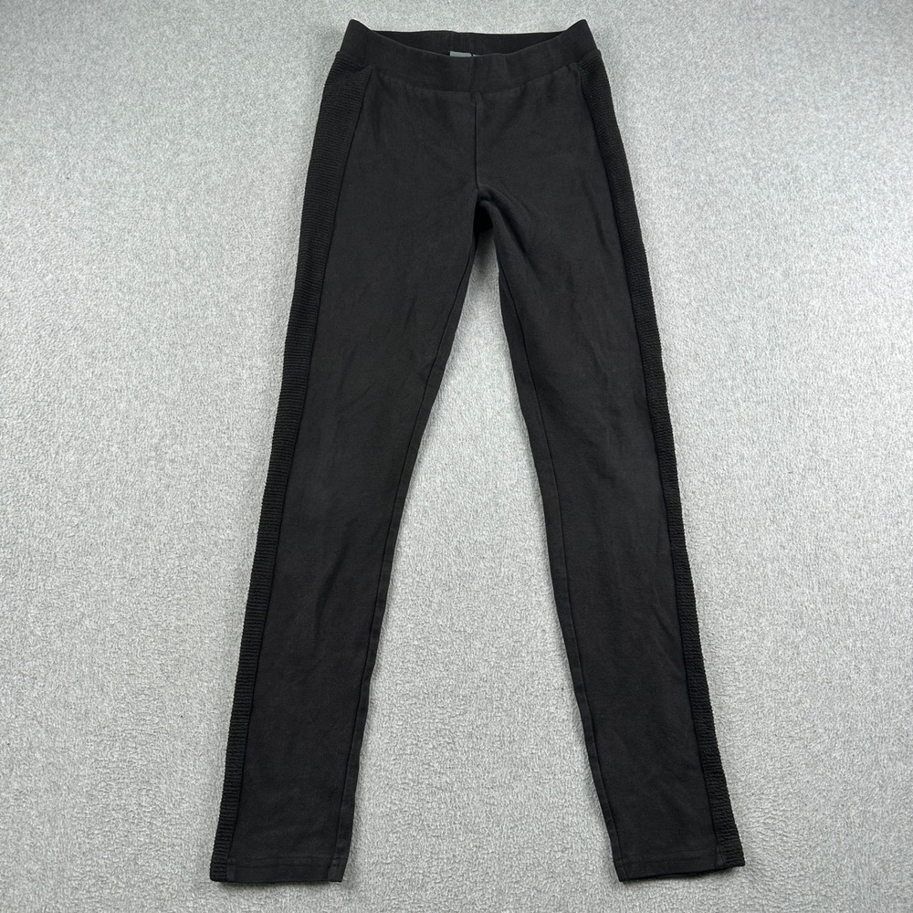 Quinn Leggings Womens S Black Textured Side Stripe Stretch Athleisure